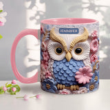 Beautiful Owl - Owl gift for boyfriend, girlfriend - Personalized Accent Mug