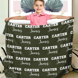 Custom Name Pattern - Personalized grandson Blanket