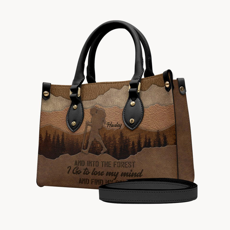 And Into The Forest I Go - Personalized Hiking Leather Handbag