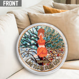 Let That Shit Go - Personalized Yoga Shaped Pillow