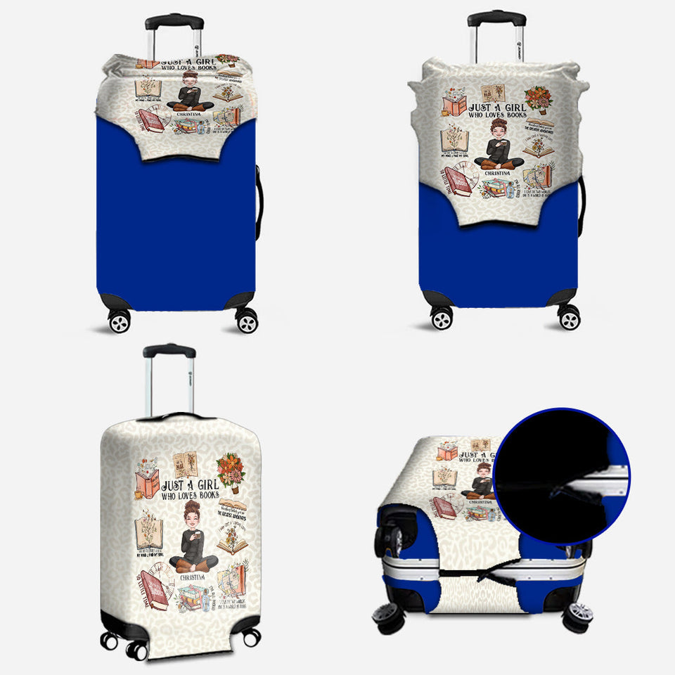 Just A Girl Who Loves Books - Personalized Book Luggage Cover