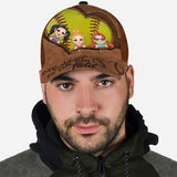 My Heart Is On That Field - Personalized Softball Classic Cap