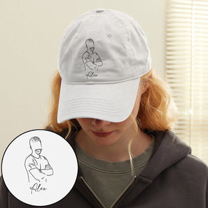 Custom Photo - Personalized Son Embroidered Classic Cap
