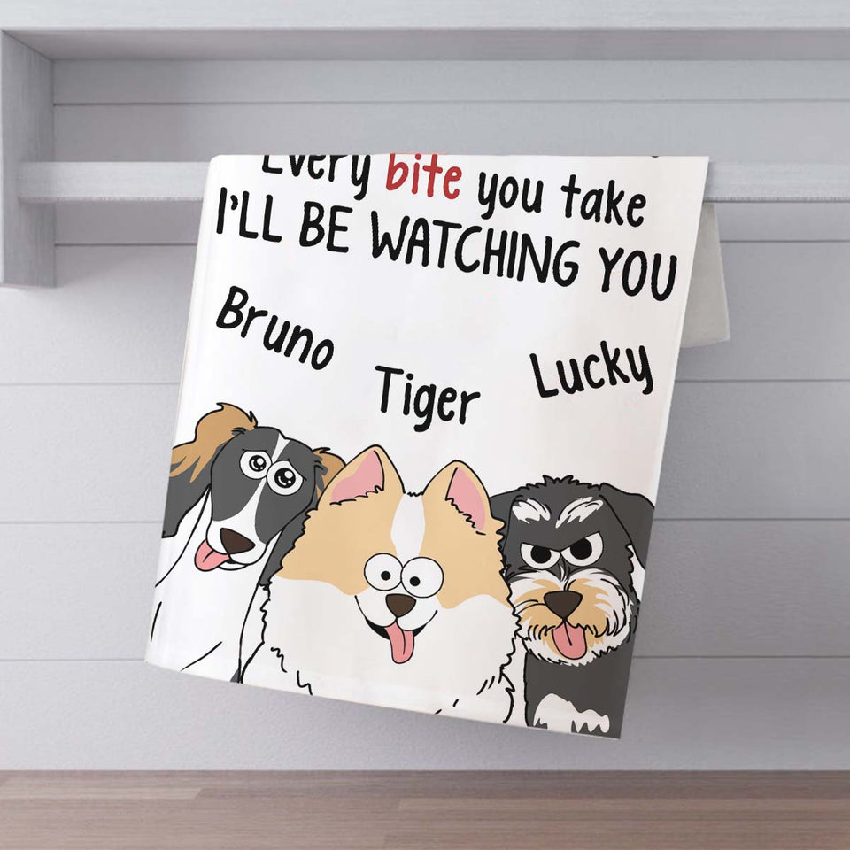 Every Snack You Make I’ll Be Watching You - Gift for dog lovers, cat lover - Personalized Towel