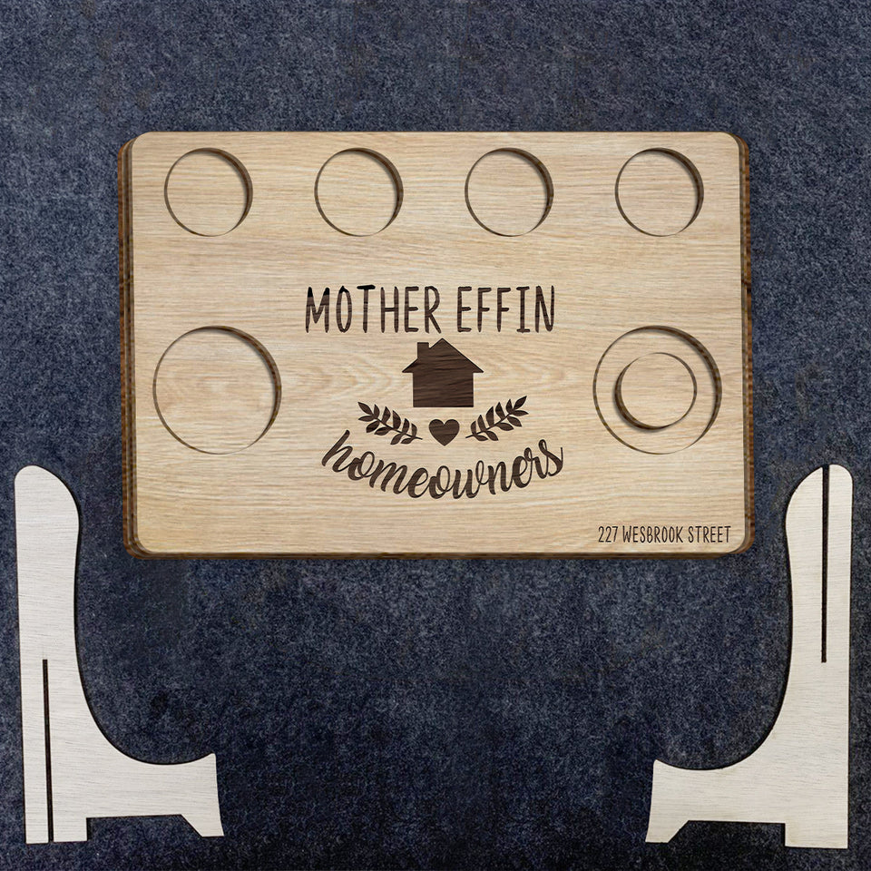 Mother Effin Houseowner - Personalized Housewarming 2 Layered Wood Sign / Wood Plaque