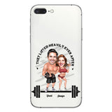 They Lifted Heavily Ever After - Personalized Fitness Clear Phone Case