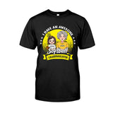 Awesome Softball Granddaughter - Personalized Softball T-shirt And Hoodie
