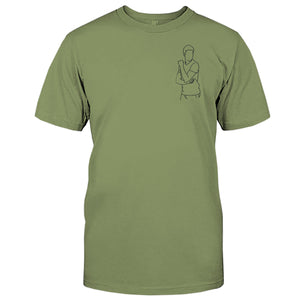 Custom Line Art - Personalized Son Embroidered T-shirt