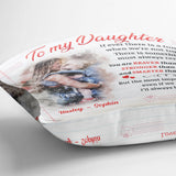 I’ll Always Be With You - Personalized Daughter Throw Pillow