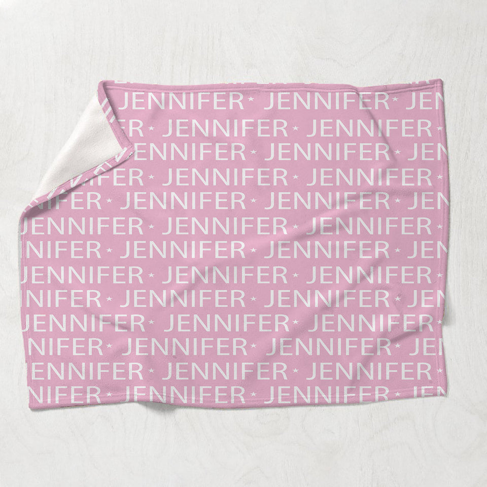 Custom Name Pattern - Personalized Kid Blanket