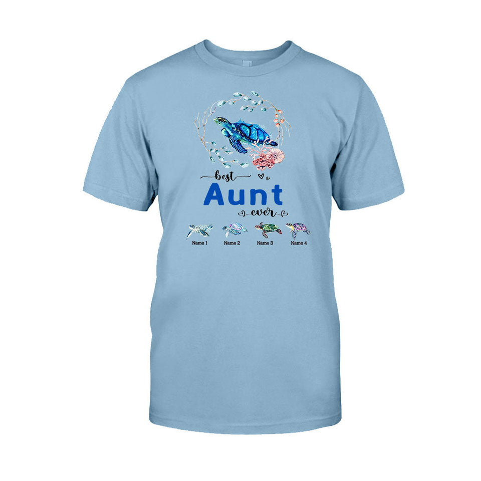 Best Nana Ever - Turtle gift for grandma, grandpa, mom, dad, uncle, aunt - Personalized T-shirt And Hoodie