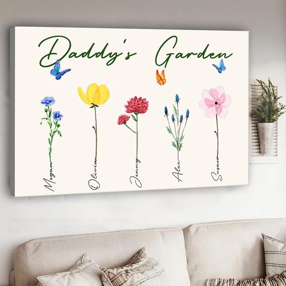 Grandma's Garden - Gift for grandma, grandpa, mom, dad - Personalized Canvas And Poster