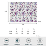 Custom Cat Name Purple Flowers - Personalized Cat Blanket