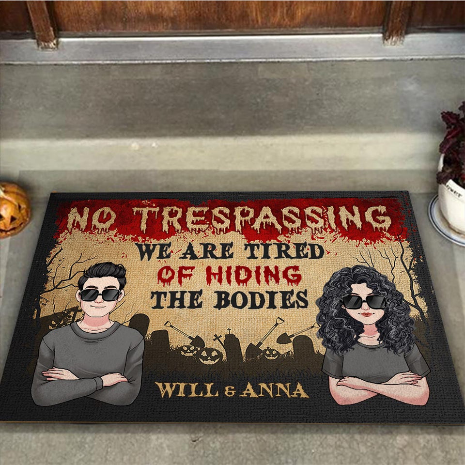 No Trespassing - Personalized Couple Doormat