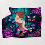 Just A Girl Who Loves Butterflies - Personalized Butterfly Blanket
