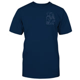 Custom Line Art - Personalized Aunt Embroidered T-shirt