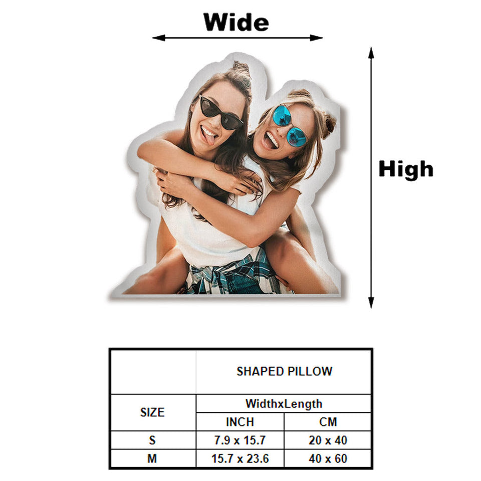 Custom Photo Humanoid - Personalized Sibling Shaped Pillow