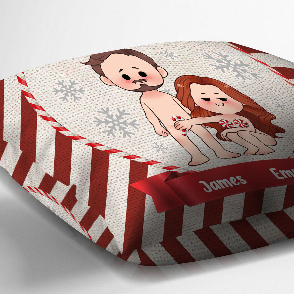 Congrats On Being My Favorite Candy Cane - gift for husband, wife, boyfriend, girlfriend - Personalized Throw Pillow