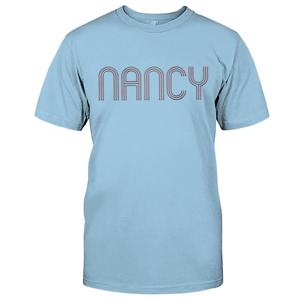 Custom Name - Personalized Couple Embroidered T-shirt