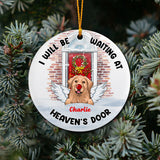 I'll Be Waiting At Heaven's Door - Personalized Dog Ornament