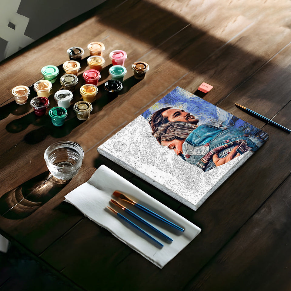 Starry Night - Personalized Couple Paint By Numbers Kit