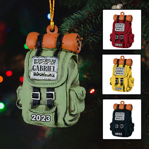 Hiking Bag - Personalized Hiking Ornament