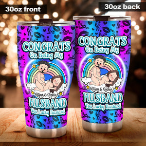 Congrats On Being My Husband - gift for boyfriend, girlfriend - Personalized Tumbler