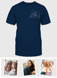Custom Line Art - Personalized Grandma Embroidered T-shirt