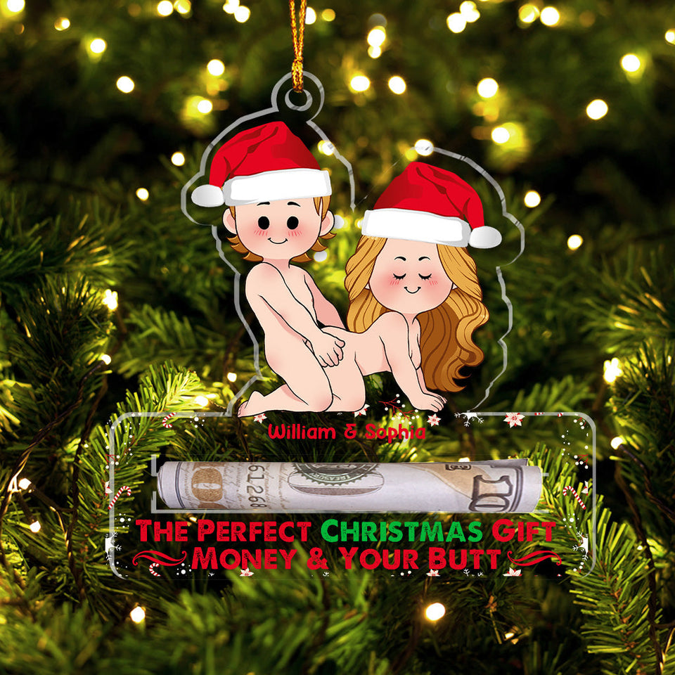 The Perfect Christmas Gift - Personalized Couple Transparent Ornament