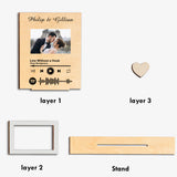 Our Song - Personalized Couple 3 Layered Big Freestanding