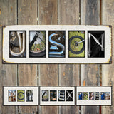 Motorcycle Name Art Metal Sign - Personalized Biker Cut Metal Sign