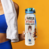 Water Scrubs & Rubber Gloves - Personalized Nurse Water Tracker Bottle