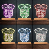 Babt's Birth Stats First Christmas - Gift for Newborn, son, daughter, granddaughter, grandson - Personalized Shaped Plaque Light Base
