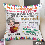 To My Granddaughter Daughter - Personalized Grandma Throw Pillow