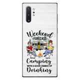 Weekend Forecast - Personalized Camping Clear Phone Case