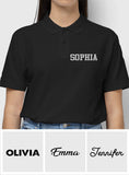 Custom Name - Personalized Aunt Embroidered Polo Shirt