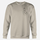 Custom Line Art - Personalized grandson Embroidered Sweater