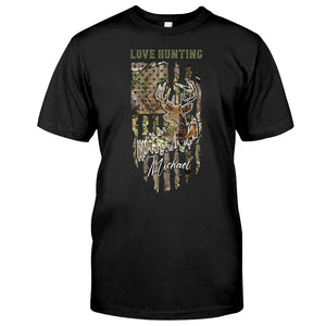 Love Hunting - Personalized Hunting T-shirt And Hoodie