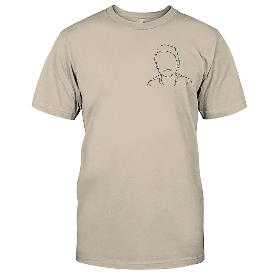 Custom Line Art - Personalized Kid Embroidered T-shirt
