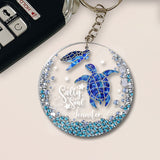 Salty Soul - Personalized Turtle Transparent Keychain