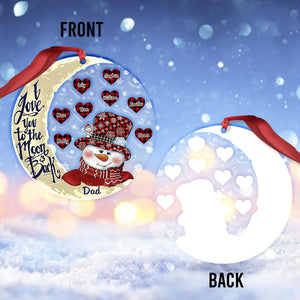 I Love You To The Moon - Gift for grandma, grandpa, mom, dad - Personalized Ornament