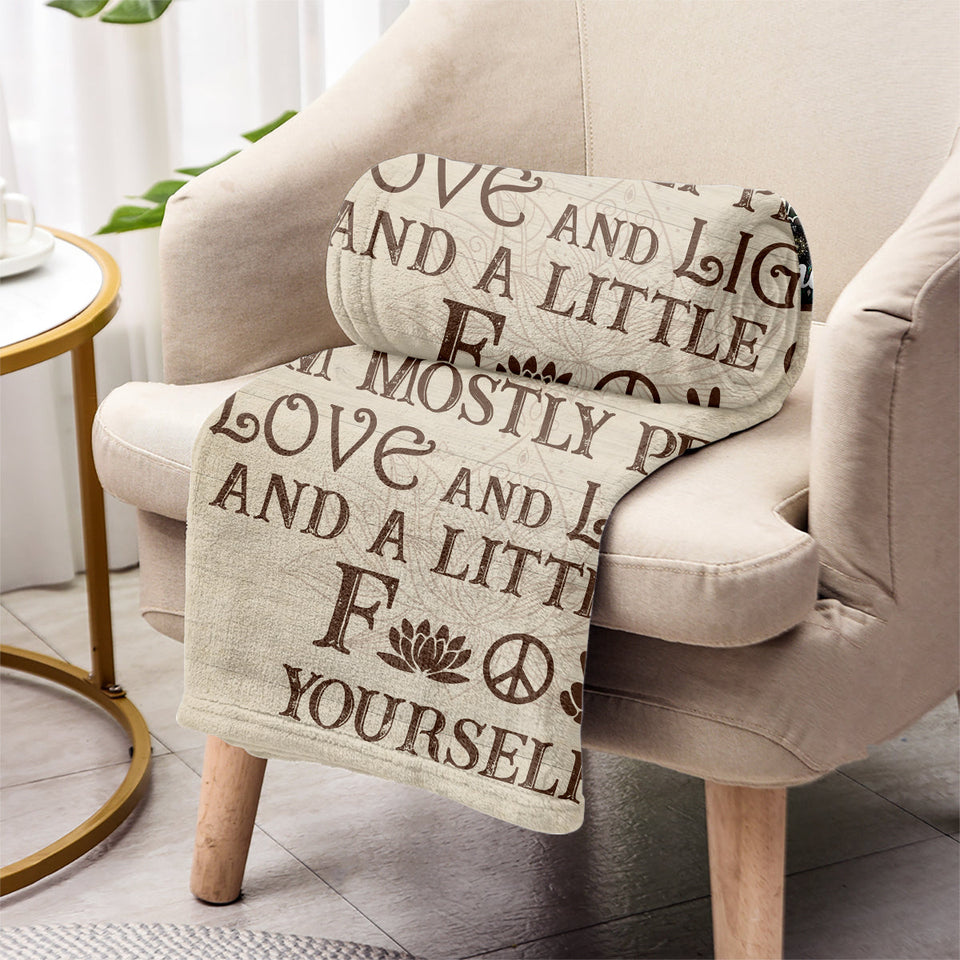 I'm Mostly Peace - Personalized Yoga Blanket