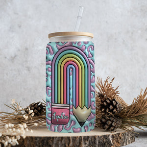 Teacher Life - Personalized Teacher Can Glass