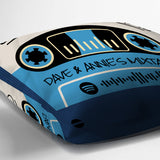 Any Name's Mixtape With Scannable QR Code & Many Background Colors - Personalized Couple Throw Pillow