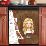 Adventure Awaits - Personalized Travelling Dishwasher Cover