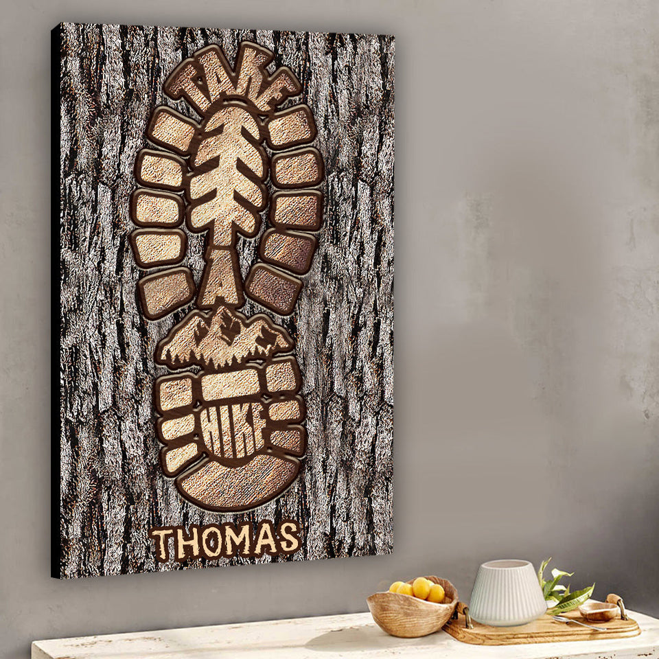 Take A Hike - Personalized Hiking Canvas And Poster