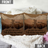 And Into The Forest I Go - Personalized Hiking Throw Pillow