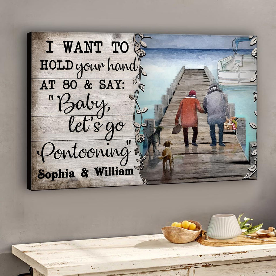 Let's Go Pontooning - Personalized Pontoon Canvas And Poster