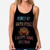Hurry Up Inner Peace - Personalized Yoga Cross Tank Top