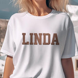Custom Name - Personalized Bestie Embroidered T-shirt